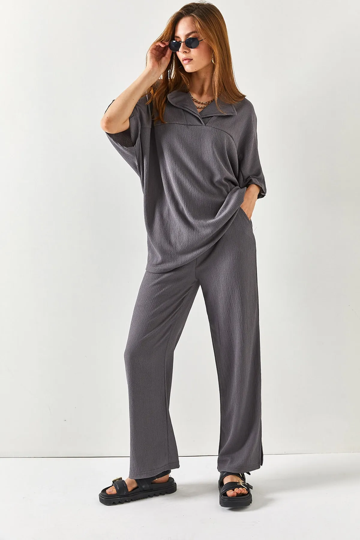 Olalook  Zweiteiler - Grau - Oversized