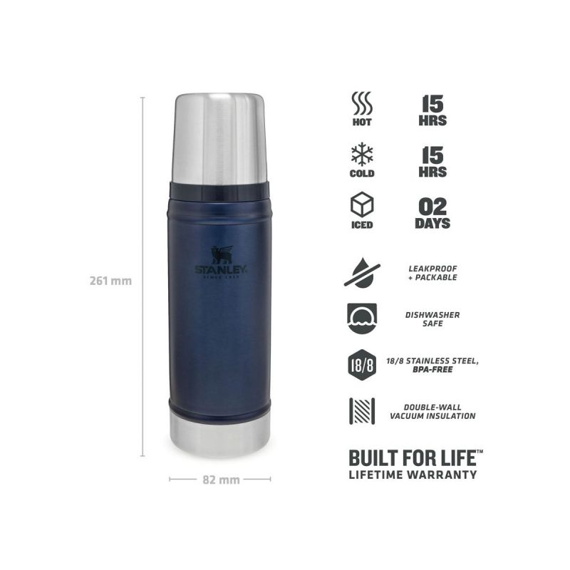 Stanley Thermoflasche, Classic Legendary Bottle Xsmall 16oz \/ 470ml Nightfall