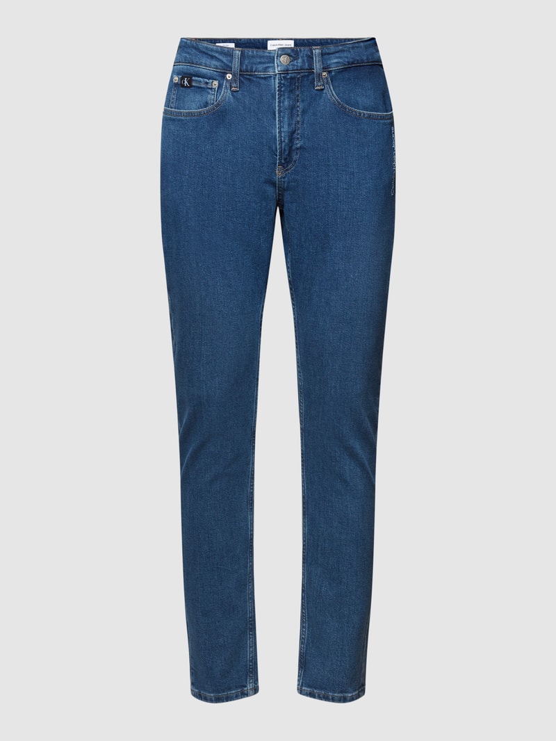 Slim Fit Jeans mit Label-Stitching in jeans