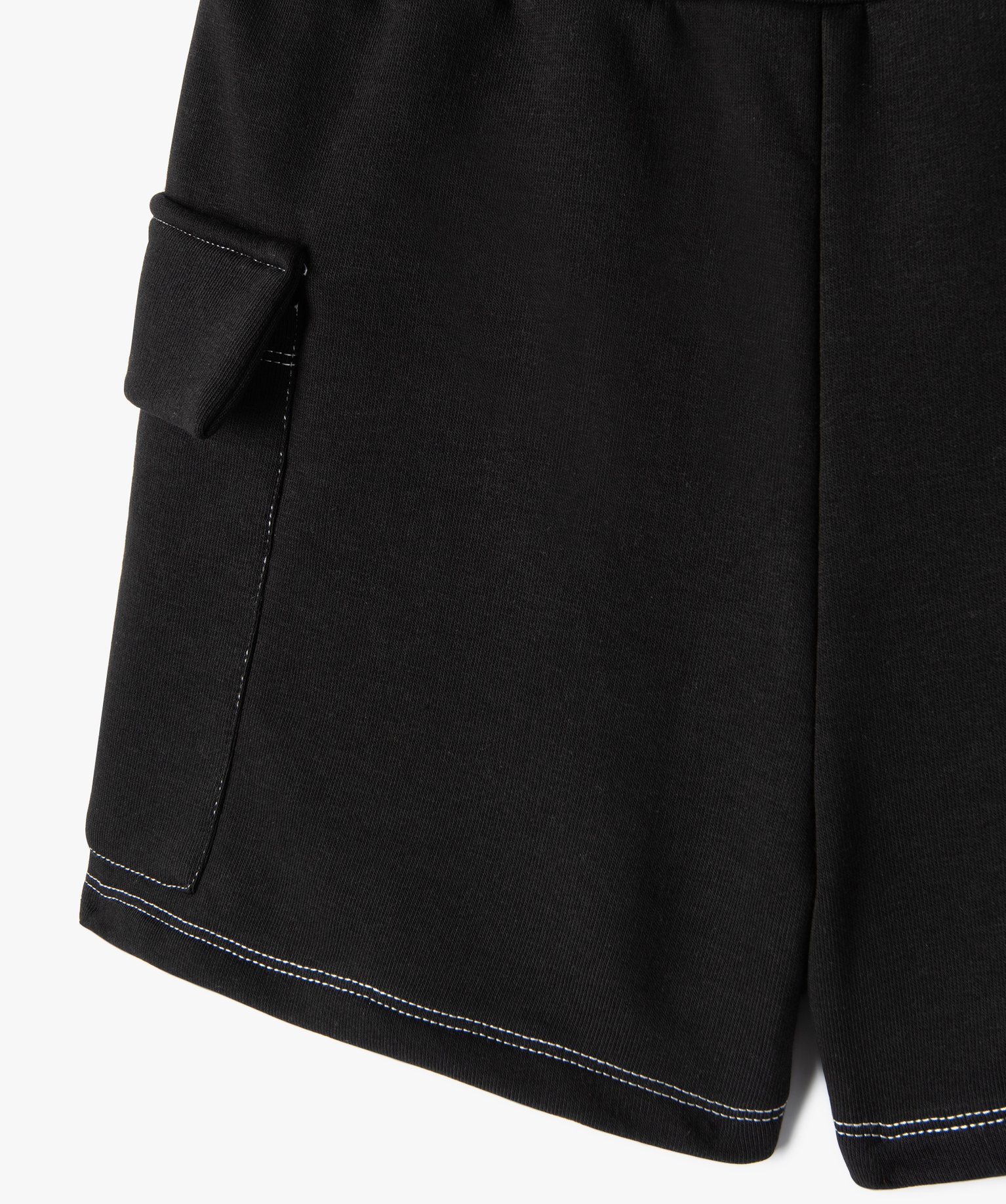 Short ample à en molleton à poches cargo fille gris | GEMO