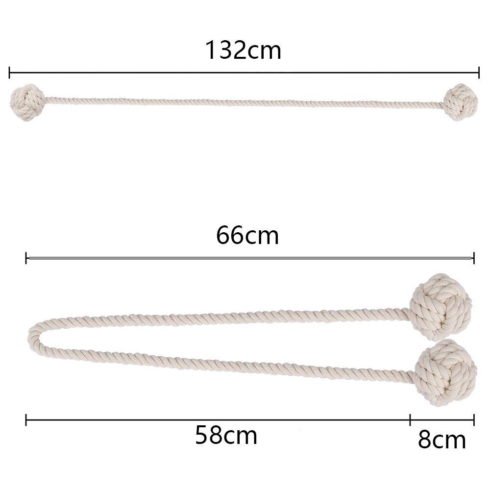 Raffhalter Vorhang Raffhalter Baumwoll Vorhang Schnalle Seilclips mit 1 Paar, FELIXLEO