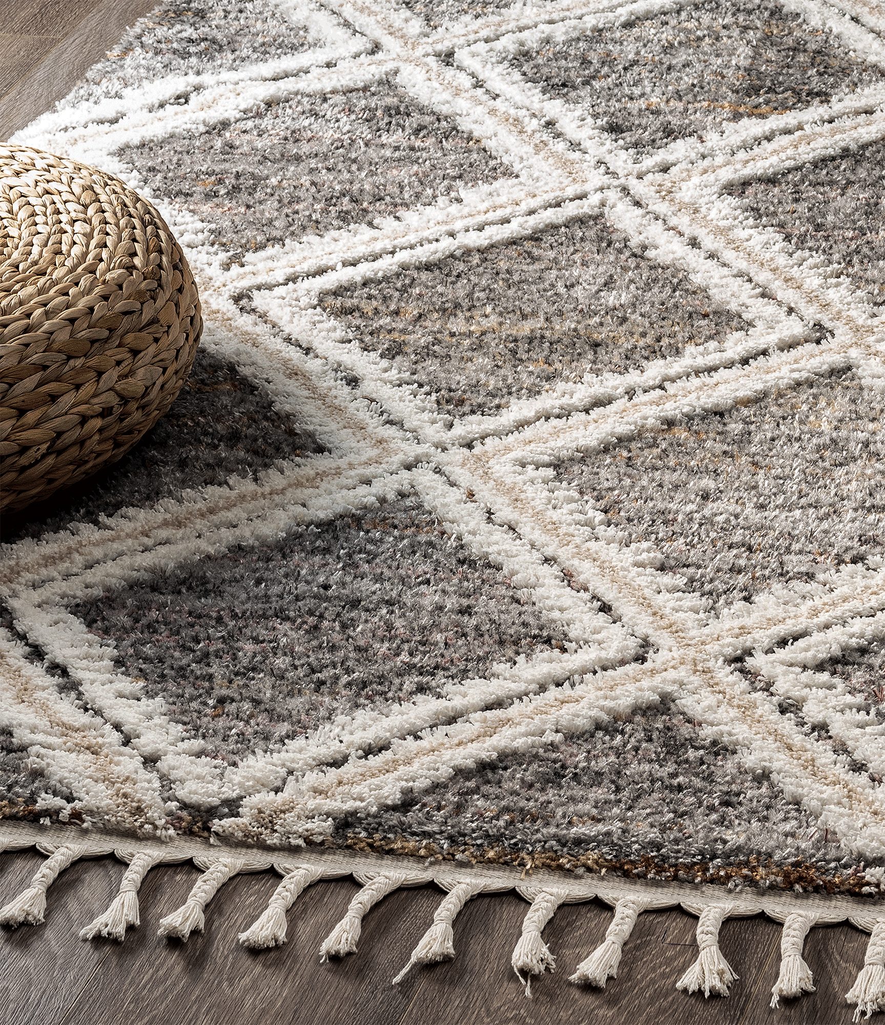 Hochflor-Teppich Vera Handmade-Look Super Weicher Teppich, 3D Effekt, the carpet, Rechteck, Höhe: 30 mm, Wohnzimmer, Schlafzimmer, Fransen, Hochwertig