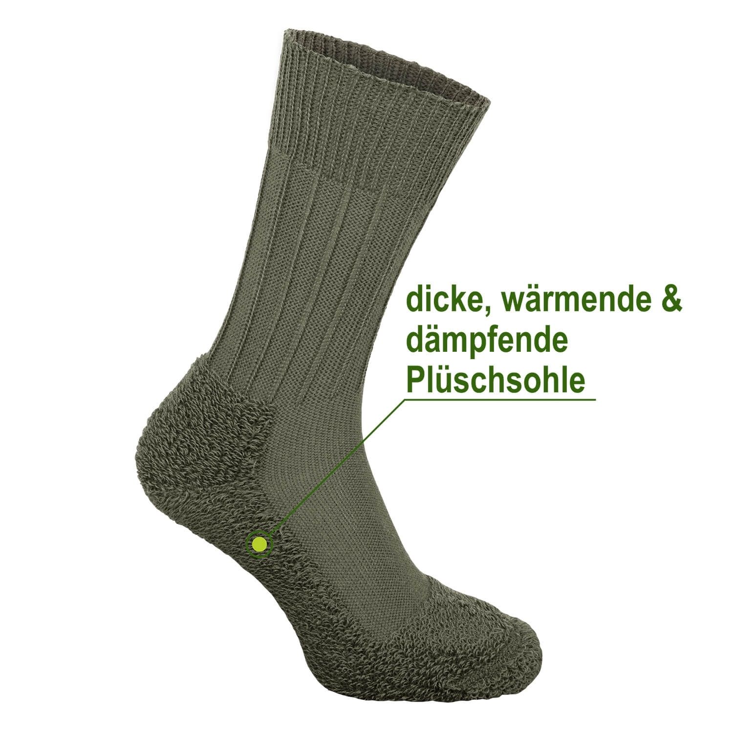 Bundeswehr Socken mit Plüschsohle Original