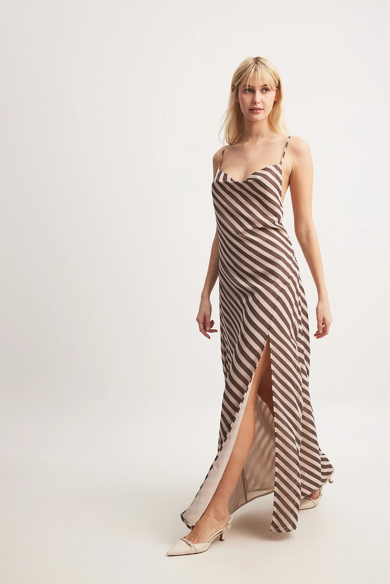 Chiffon Tie Back Detail Maxi Dress