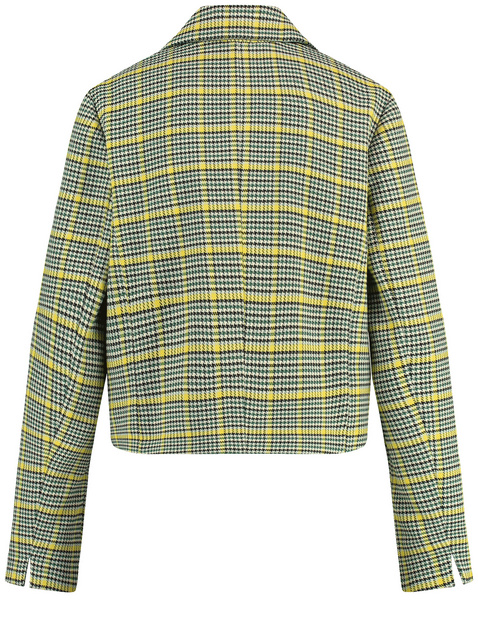 Kurzer Blazer mit Karomuster