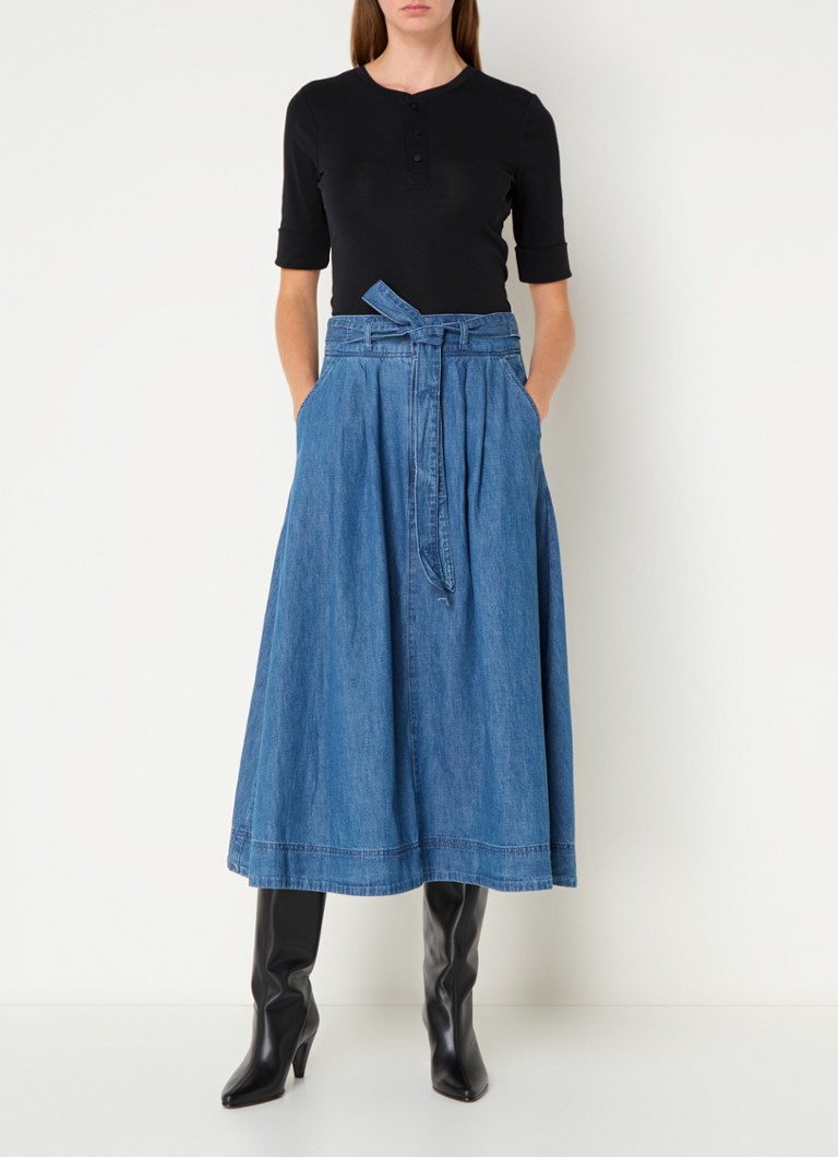 Ralph Lauren Stormee Chambray Midirock