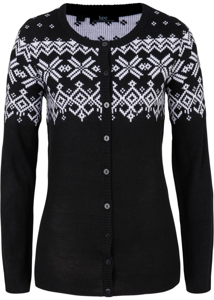 Strickjacke mit Norwegermuster