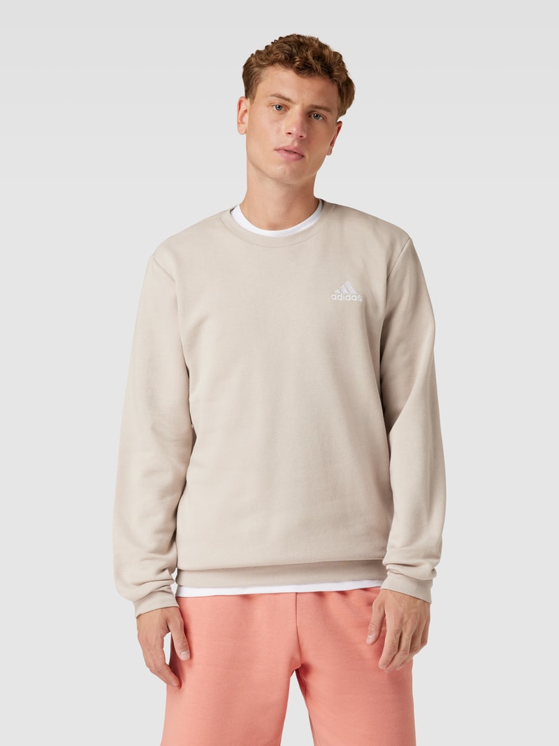 Sweatshirt mit Rundhalsausschnitt Modell 'FEELCOZY' in beige