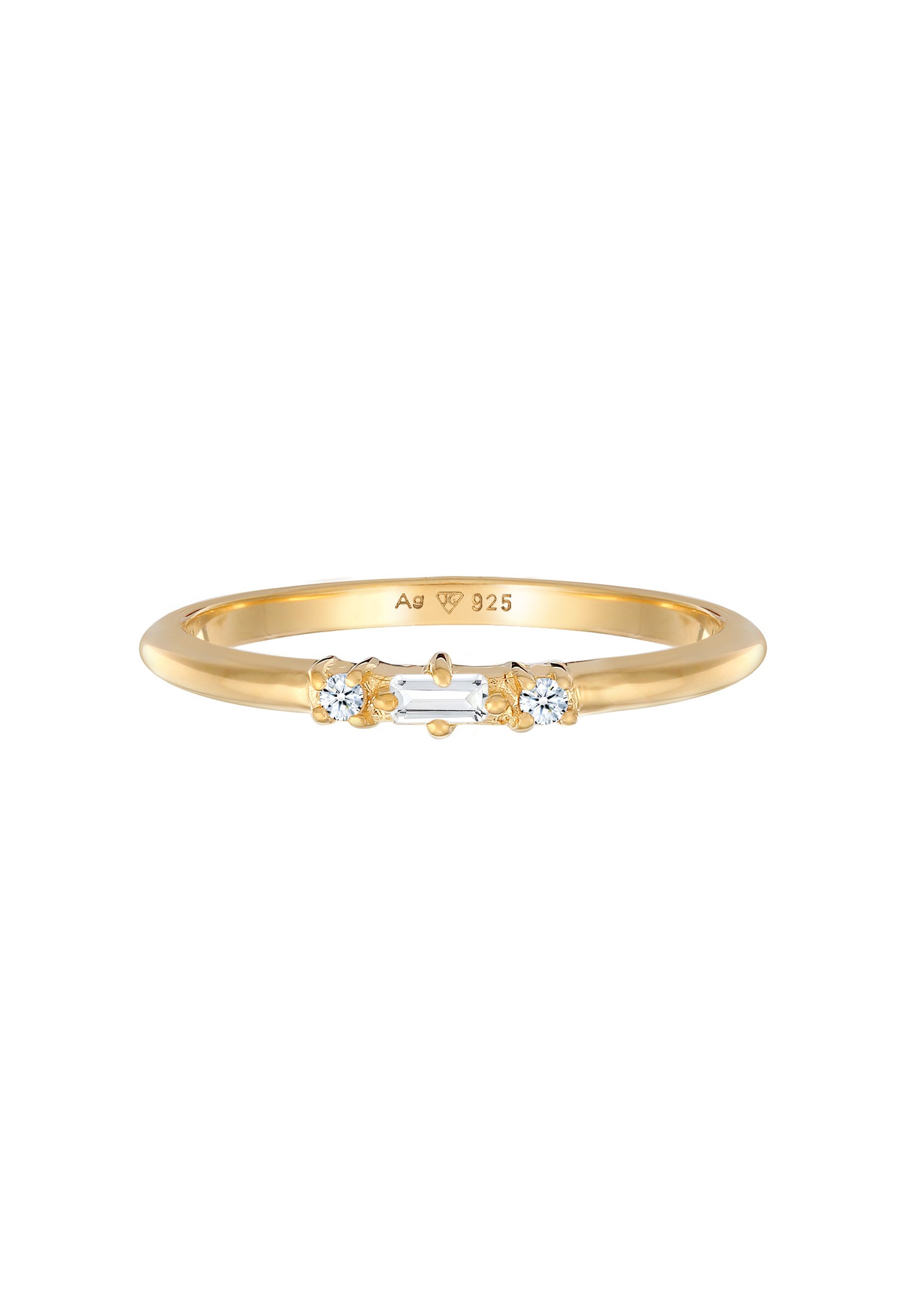 Elli DIAMONDS женски филигрански правоугаони веренички прстен са топазом и дијамантом (0,03 карата) од стерлинг сребра 925