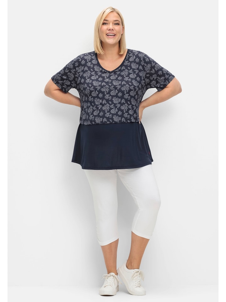 sheego Stillshirt in tiefblau günstig kaufen