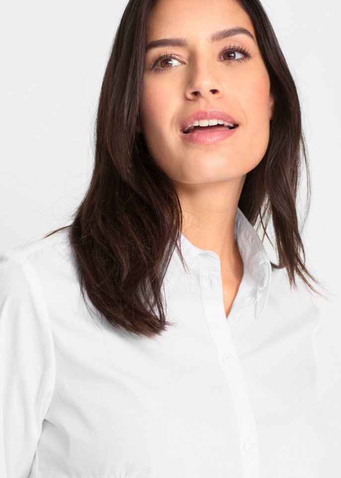 Stretchbluse, langarm