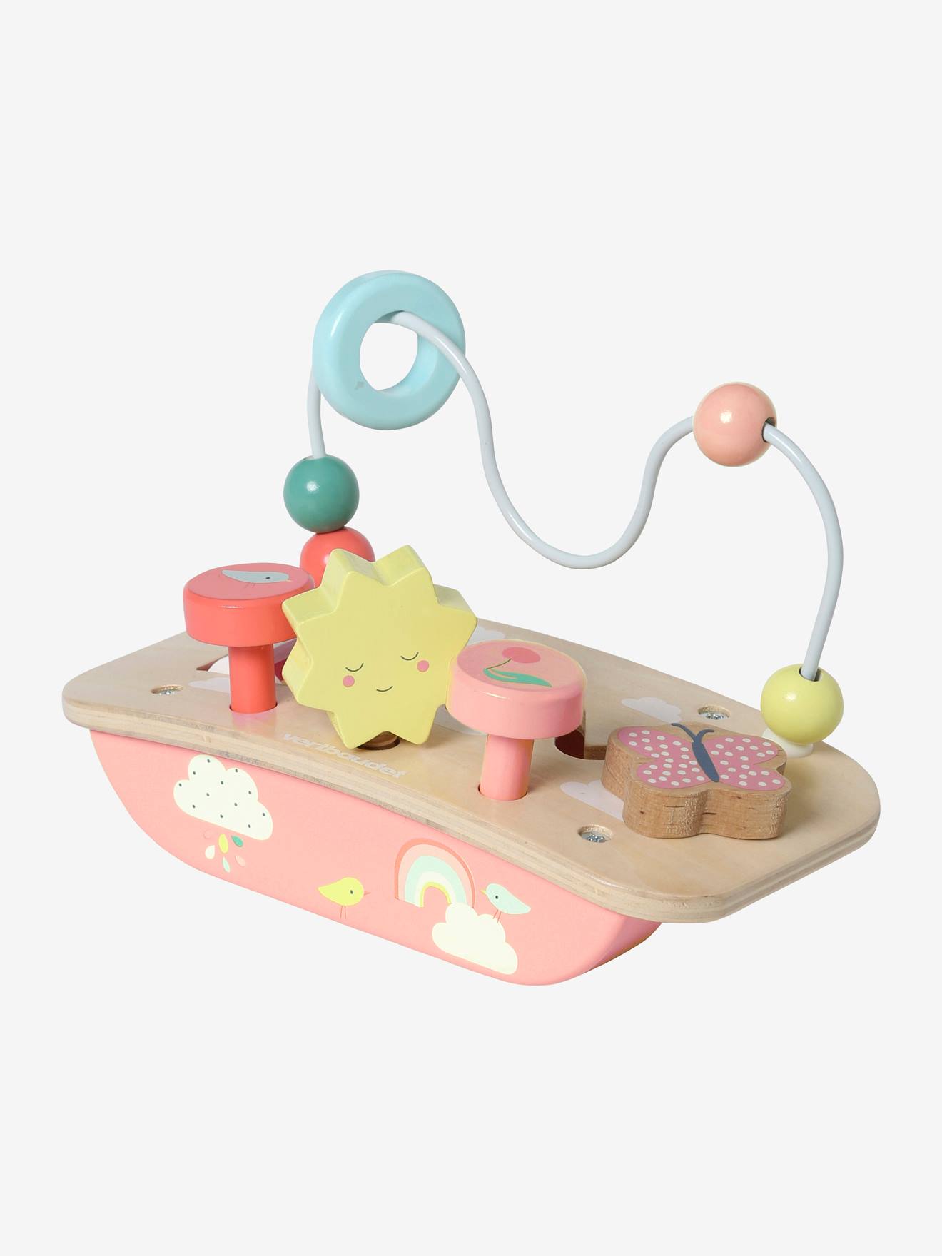 Vertbaudet Baby Mini-Spieltisch, Holz FSC - mehrfarbig/kirsche+sonne