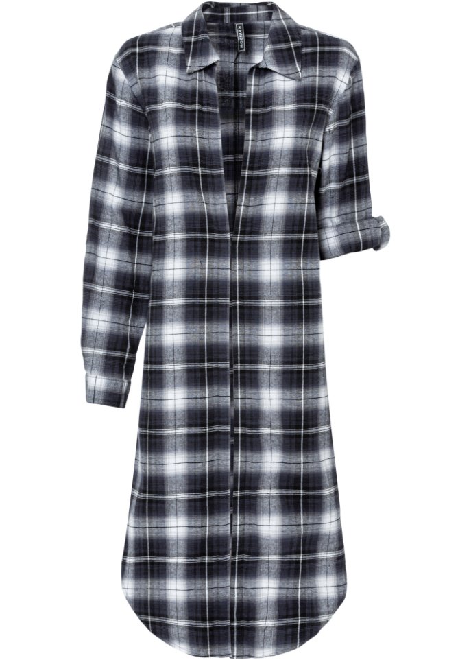Longbluse mit seitlichen Schlitzen