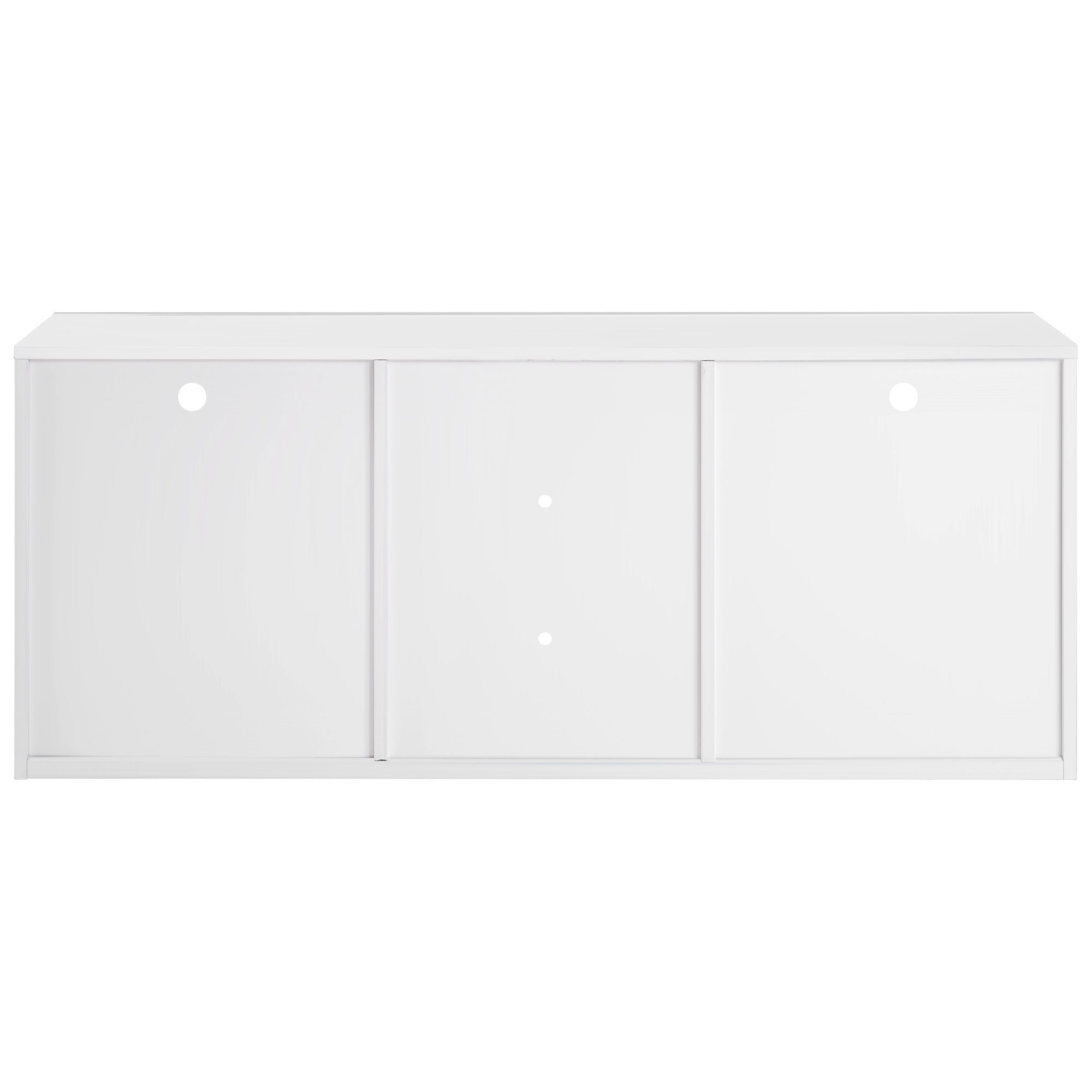 HAUSS SPLOE TV-Schrank LED-TV-Schrank TV-Tisch Beistellschrank Sideboard (Hochglanz-TV-Schrank Einstellbares LED-System, weiß 120*35*50cm Multifunktionale Aufbewahrung) TV-Möbel für bis zu 55 Zoll Fernseher, 16-farbige LED-Beleuchtung