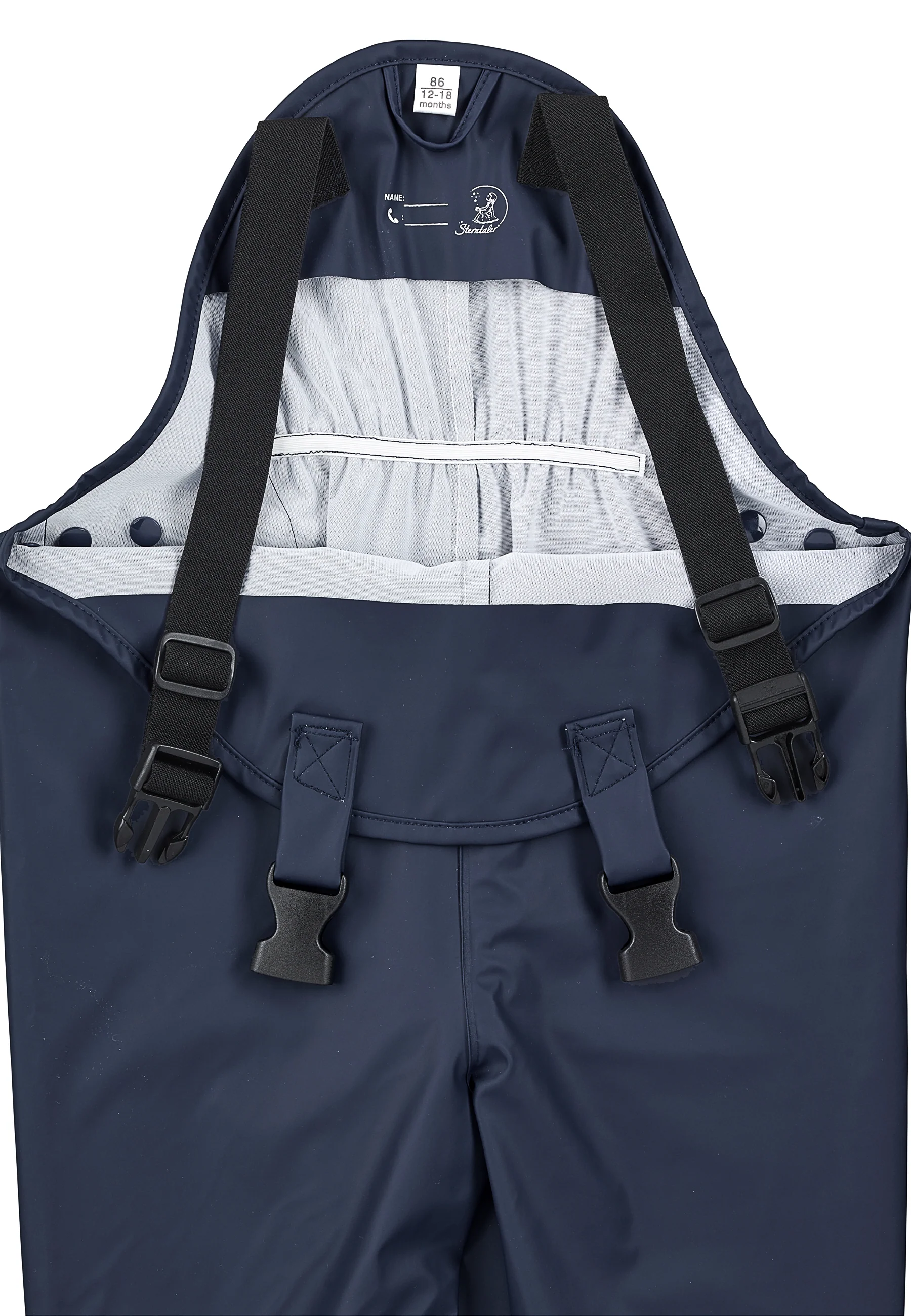 Regenträgerhose ungefüttert mit Reflektoren, uni