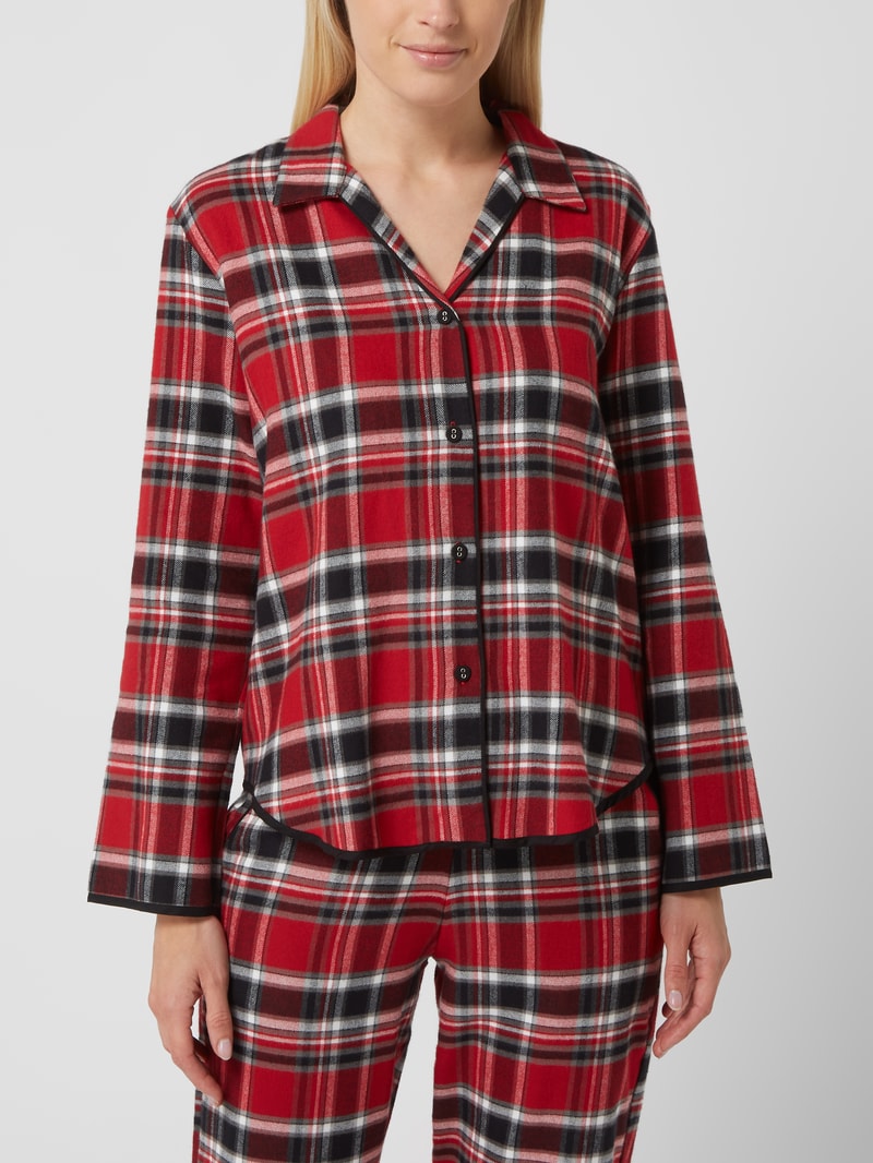 Pyjama-Oberteil aus Flanell Modell 'Windsor' in rot