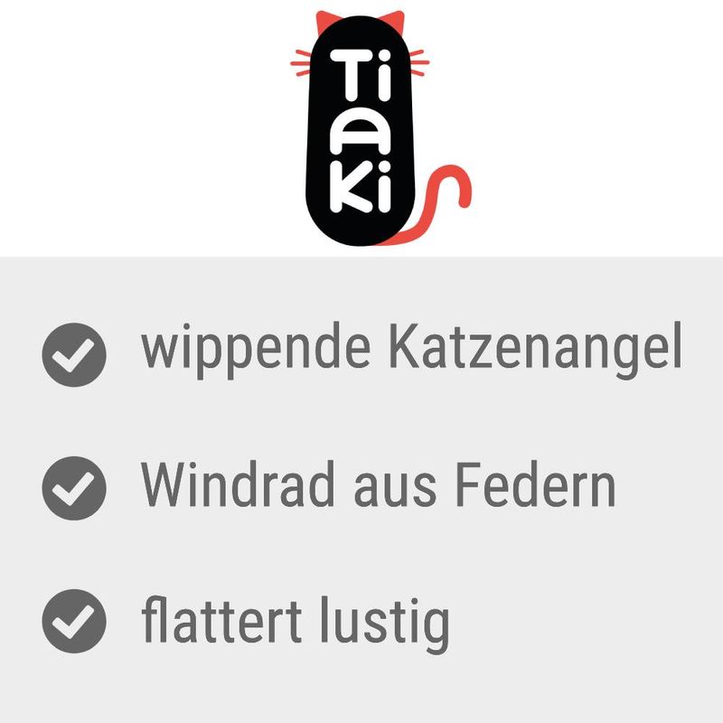 TIAKI Katzenangel Fliegende Federn zu TOP-Preisen