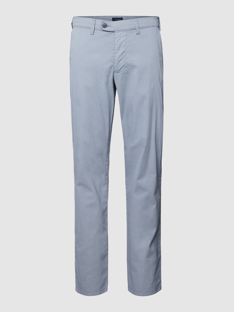 Chino mit französischen Eingrifftaschen in bleu