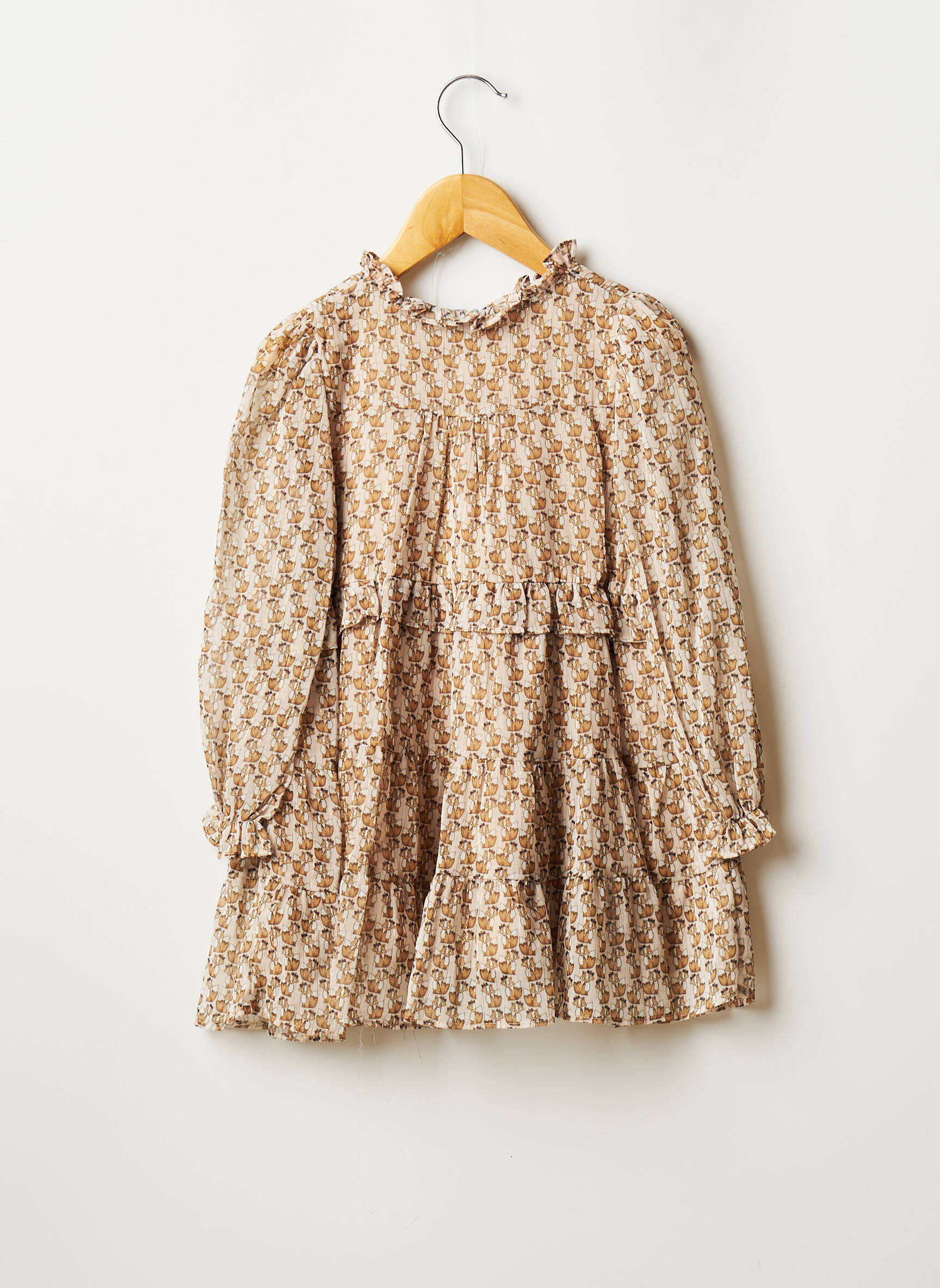 Mayoral Robes Mi Longues Fille couleur beige