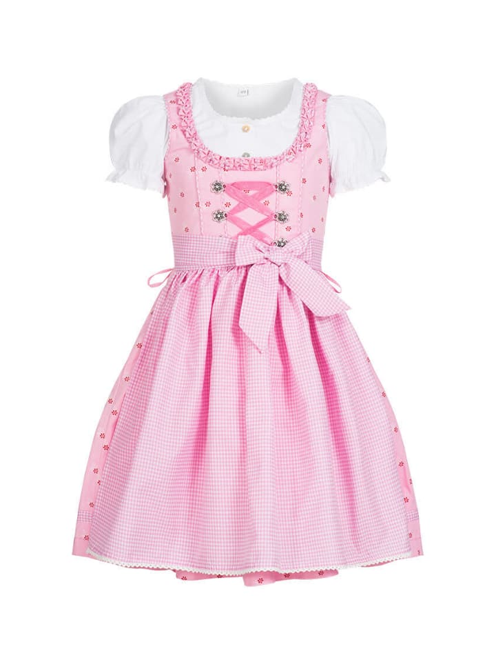 Nübler Kinderdirndl 3-teilig Linda in Rosa günstig kaufen