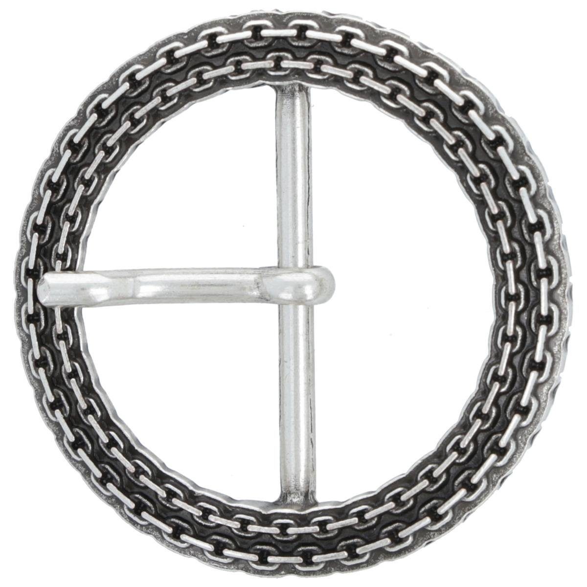FREDERIC HERMANO Gürtelschnalle 40mm Zamak Silber - Buckle Port - 335707520020
