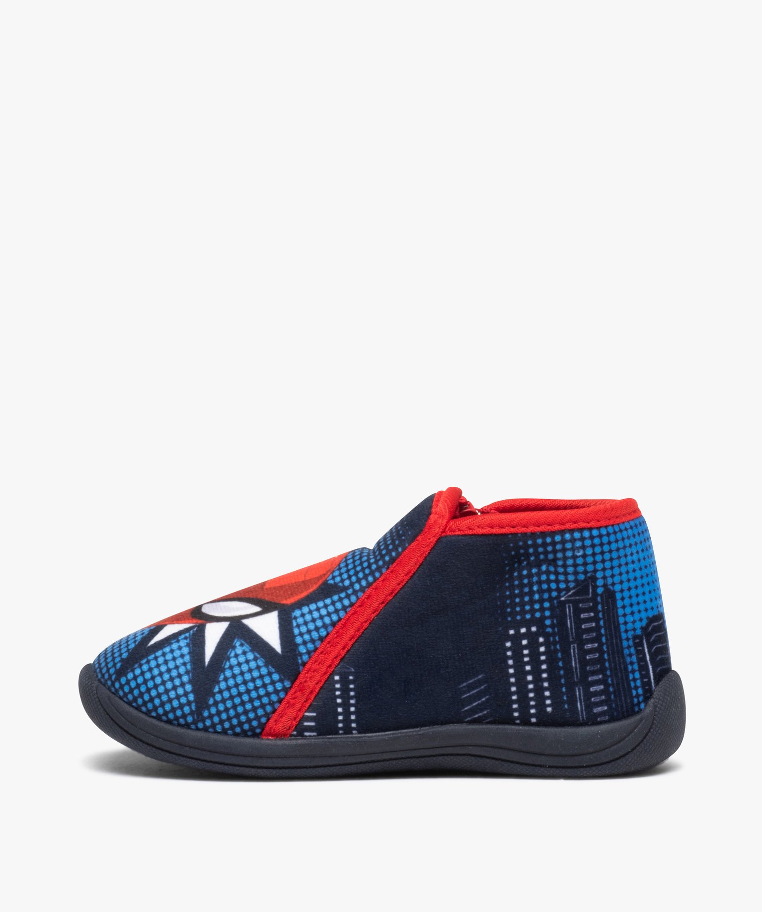 Chaussons bébé Garçon super héros en velours bleu | GEMO