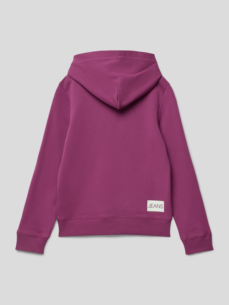 Hoodie mit Label-Print in purple