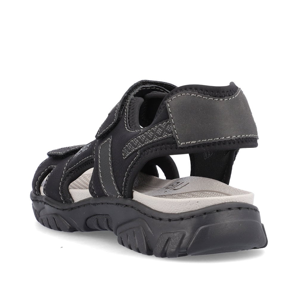 Rieker Herren Trekkingsandalen tiefschwarz
