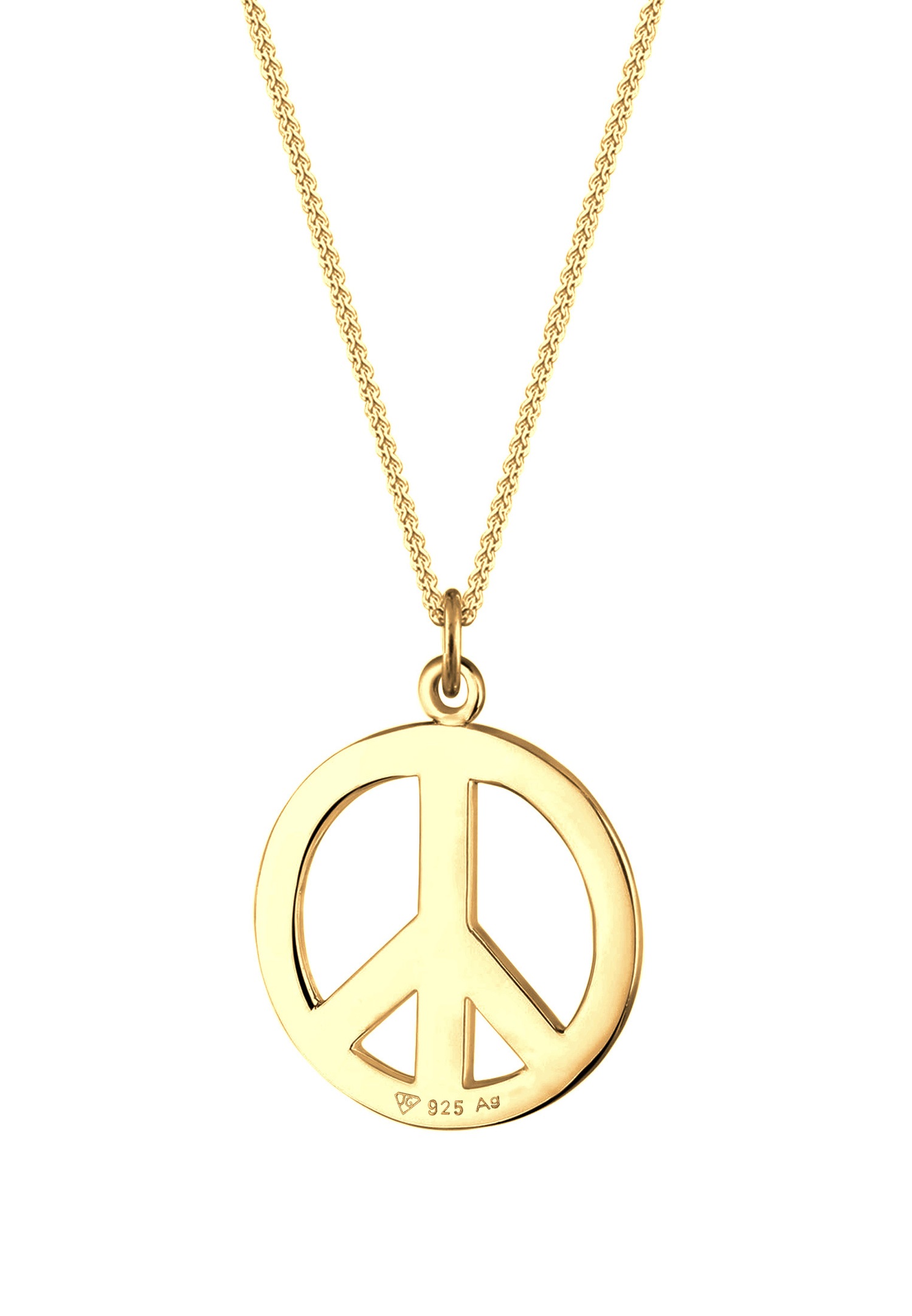 Bracciale Elli da donna in stile boho con simbolo della pace, in argento sterling 925.