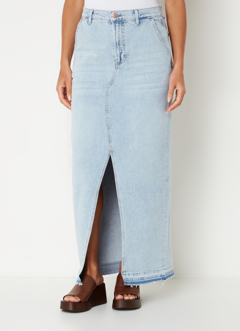 Fustă lungă din denim Rails Manhattan cu crăpătură