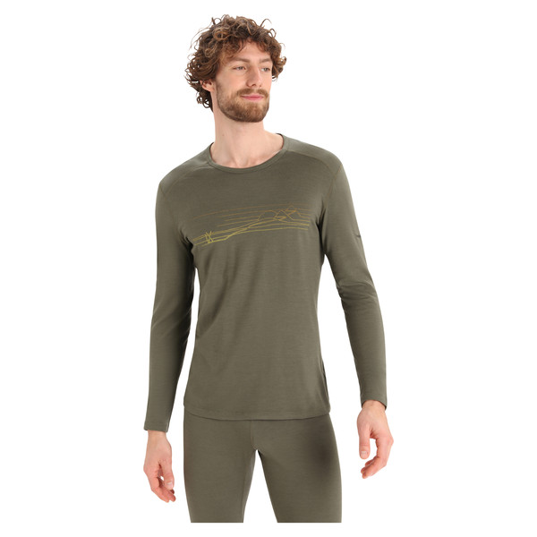 200 OASIS LS CREWE SKI STRIPES Herren - Funktionsshirt