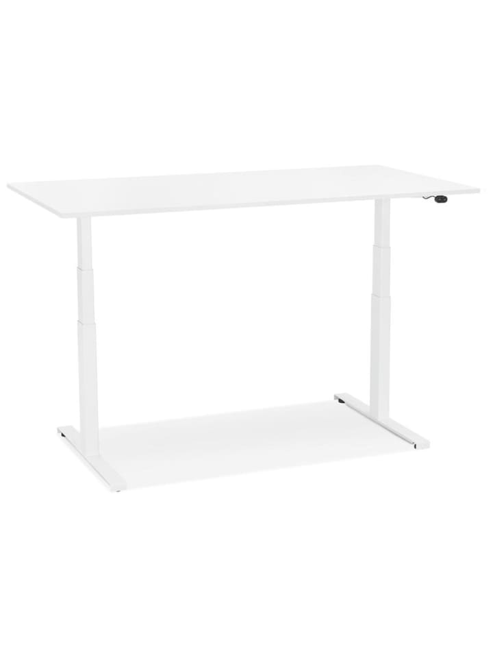 KADIMA DESIGN Schreibtisch 140x70 cm elektrisch höhenverstellbar ergonomisch in Weiß günstig kaufen