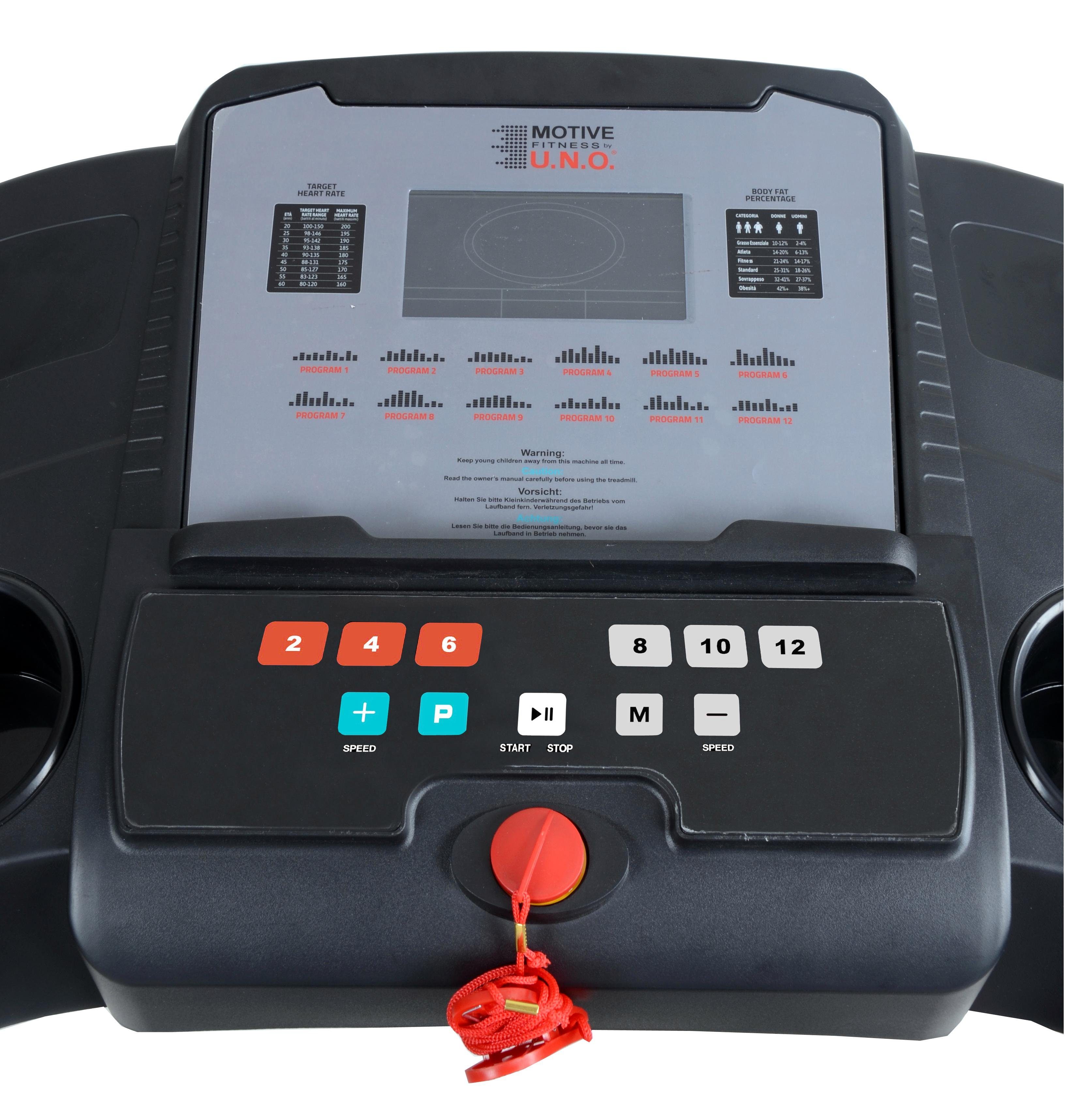 MOTIVE FITNESS by U.N.O. Laufband Speed Master 1.8 M, mit Höchstgeschwindigkeit von 18 km/h