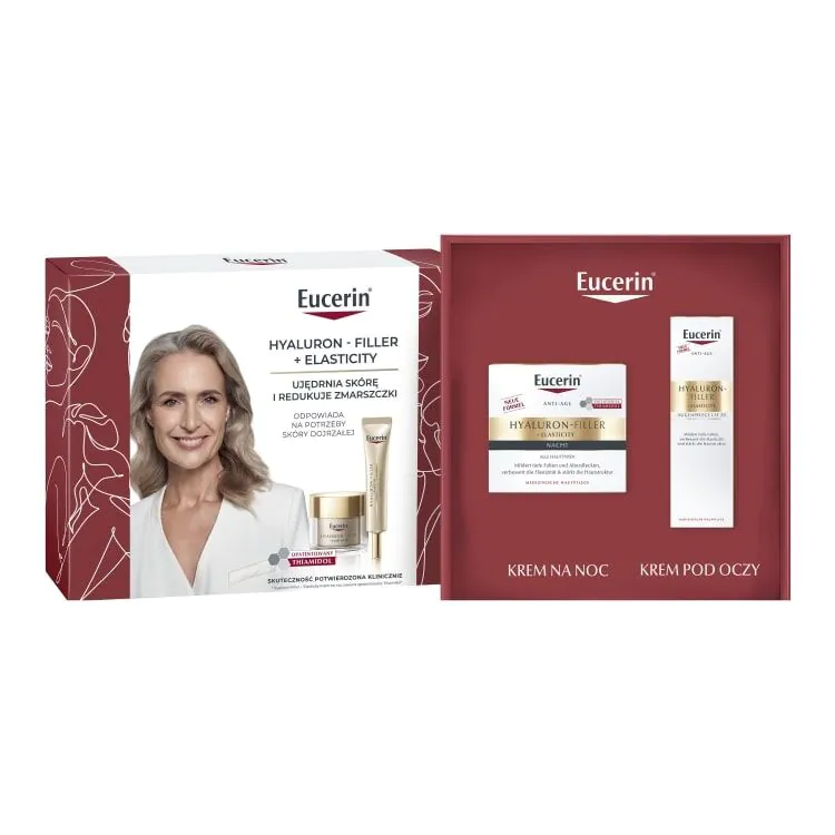 „Eucerin Hyaluron Filler Elasticity“ kosmetikos rinkinys, naktinis kremas + paakių kremas