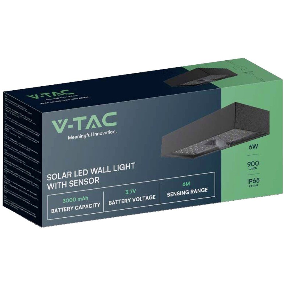 V-TAC LED Solarleuchte V-TAC VT-406S-B 10307 Solar-Spot 6 W Neutralweiß Schwarz