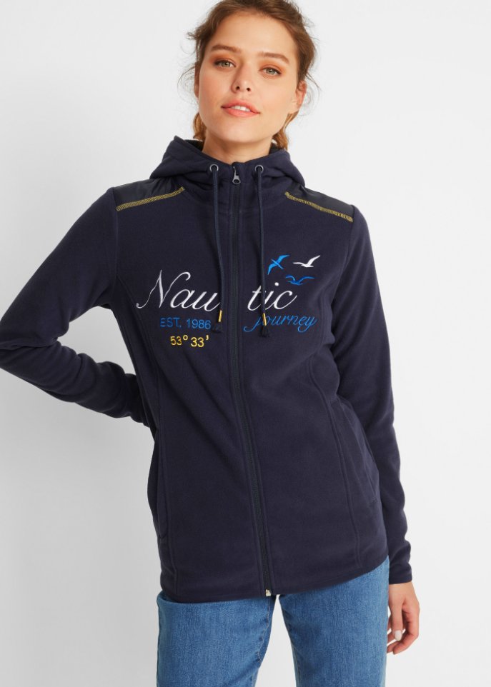 Fleecejacke mit Aufdruck