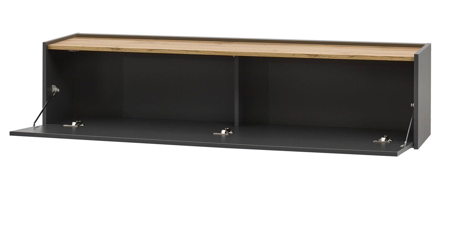 Furn.Design Wohnwand Center, (Komplett-Set, bestehend aus Lowboard 300 cm und Wandpaneel 155 cm), Breite 300 cm, mit Hänge-Lowboard