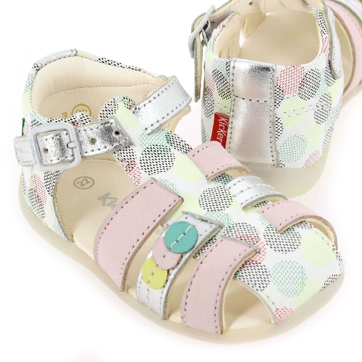 Kickers  BIGFLY-2 POIS - Blanc multi