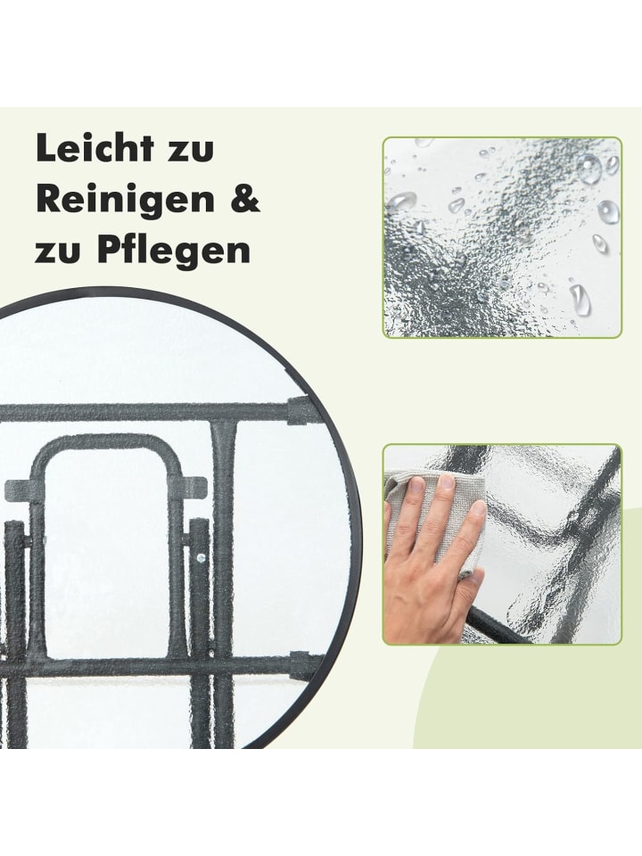 COSTWAY Beistelltisch klappbar 46x46x47cm in Transparent günstig kaufen onesize