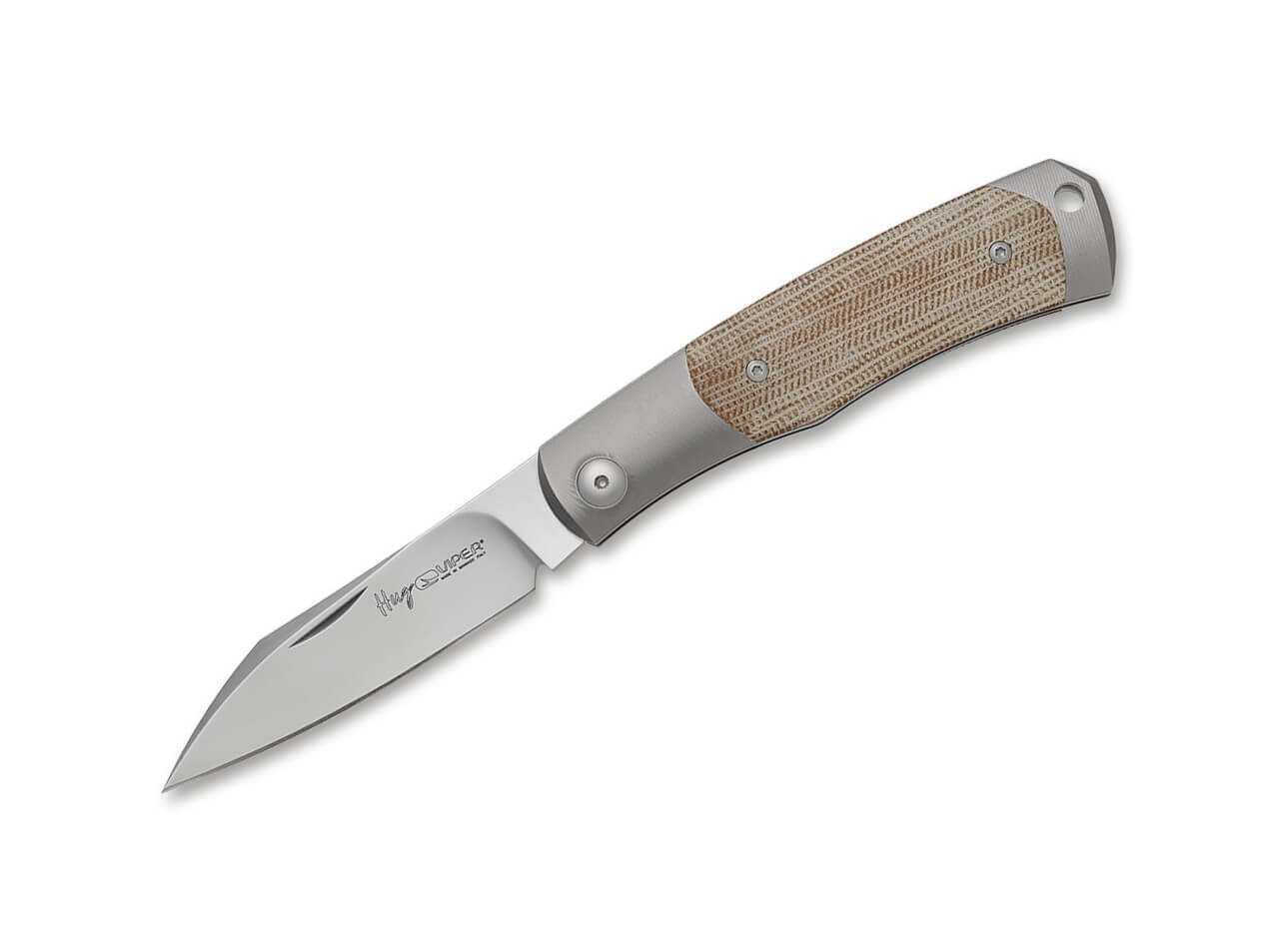 Hug II Titanium Micarta Brown