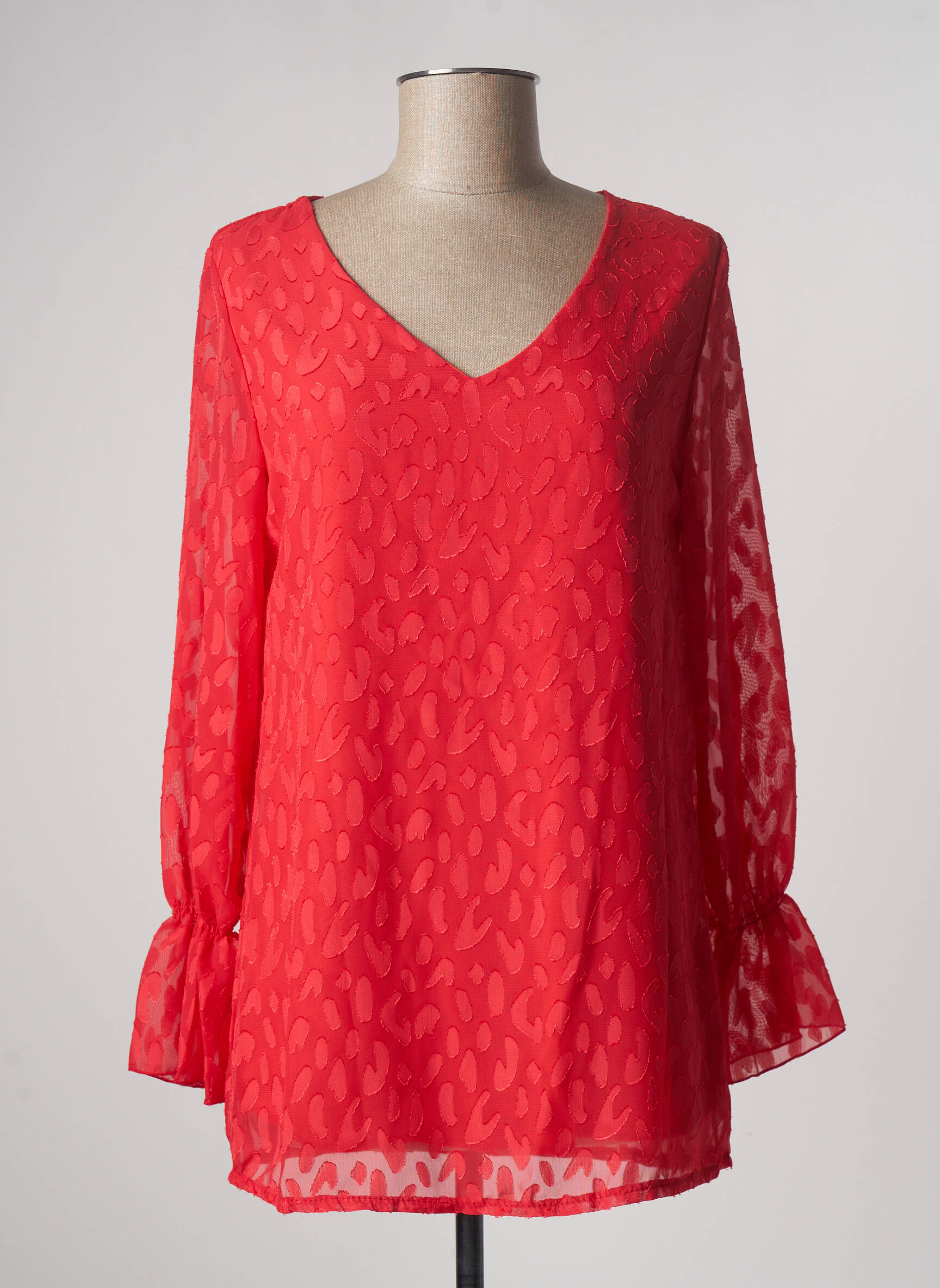 Multiples Tuniquemanchelongue Femme couleur rouge