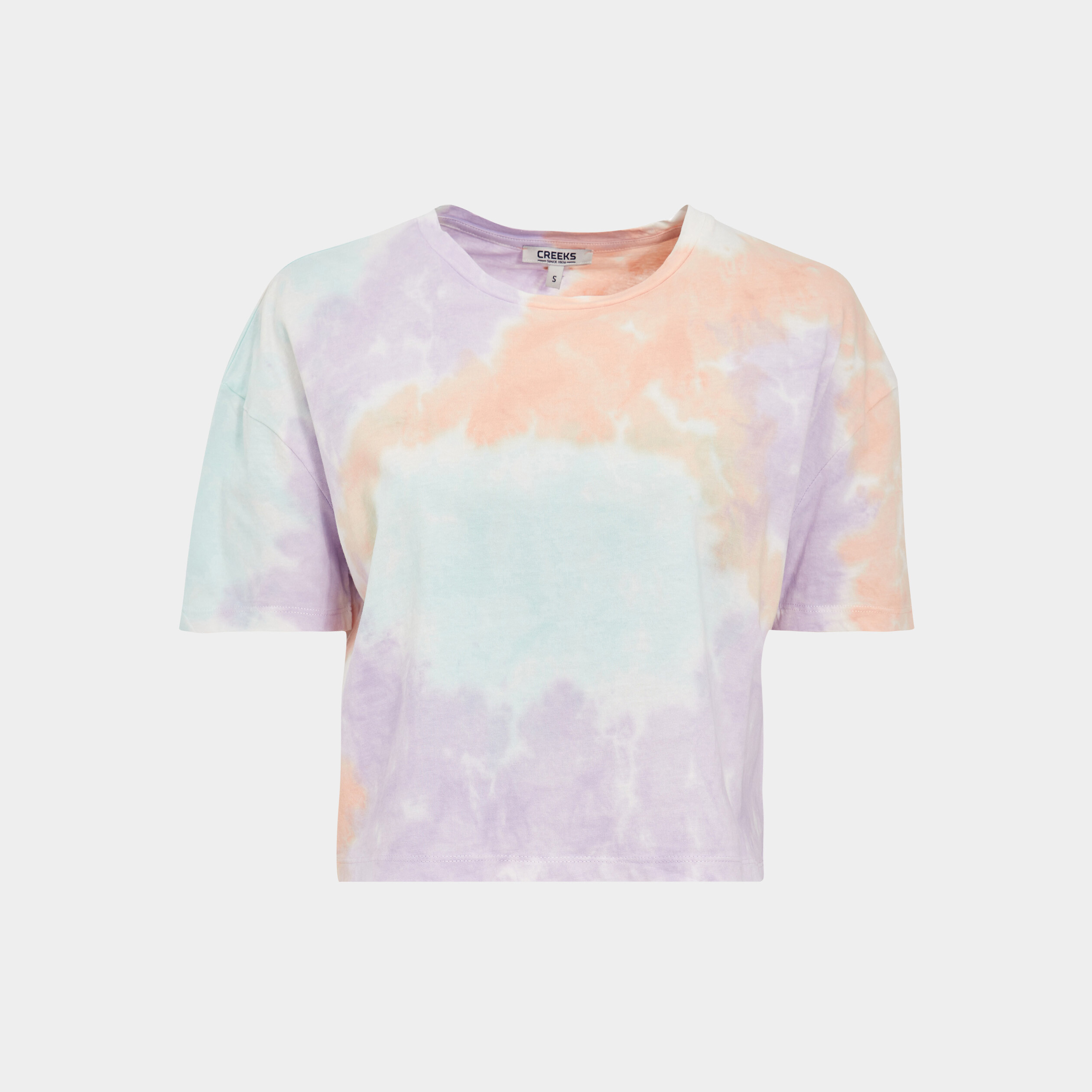 T-shirt cropped oversize Creeks rose femme | La Halle