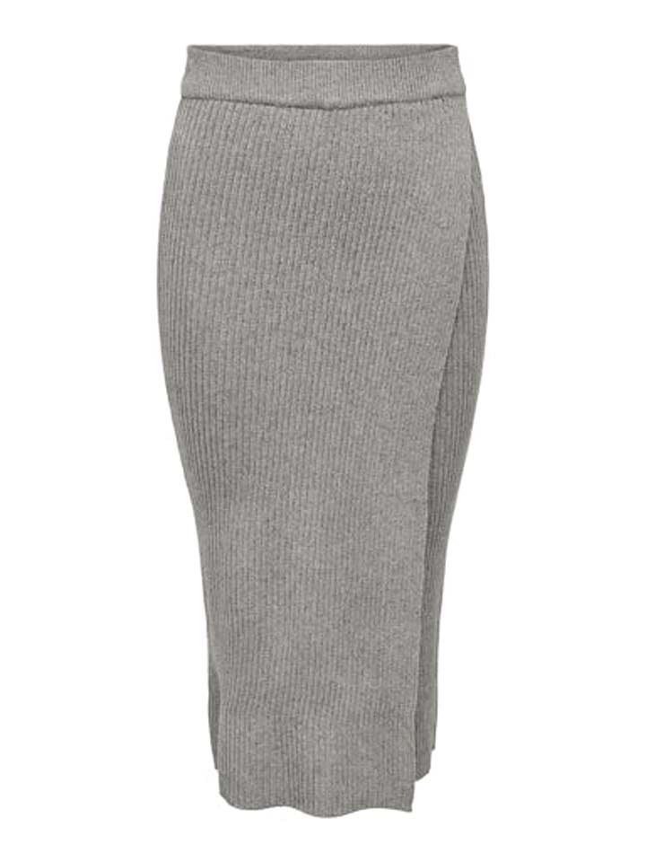 ONLY Strickrock in Grau günstig kaufen