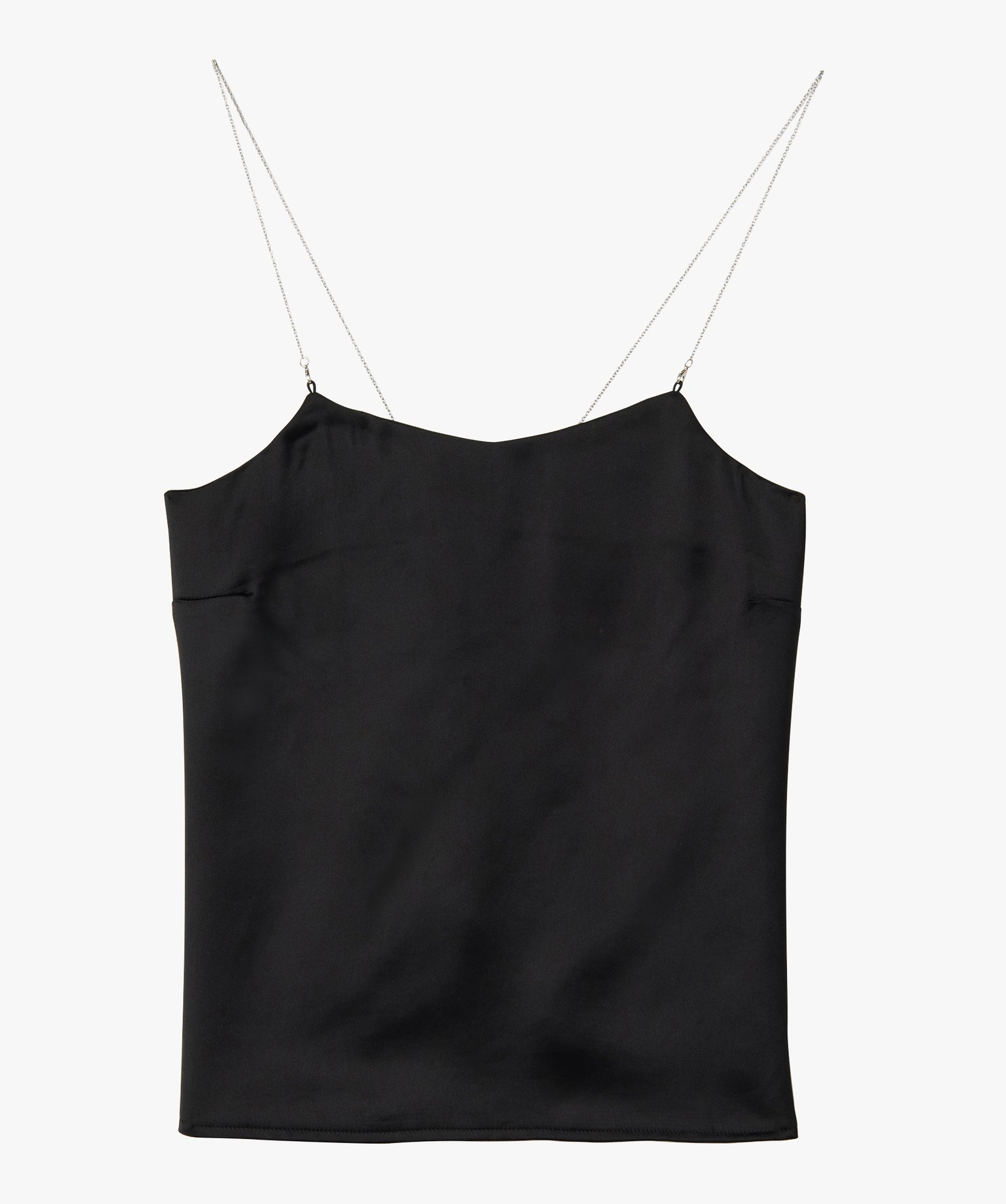 Blouse femme à fines bretelles chaine Gémo x Nolwenn Crème noir | GEMO