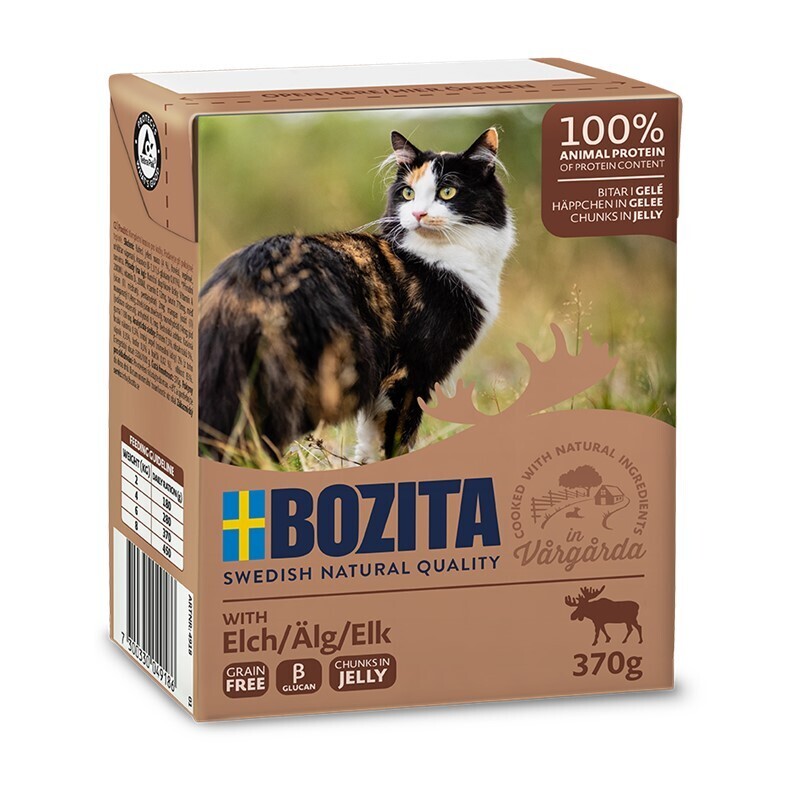 BOZITA Nassfutter BOZITA Häppchen in Gelee 6x370g Elch