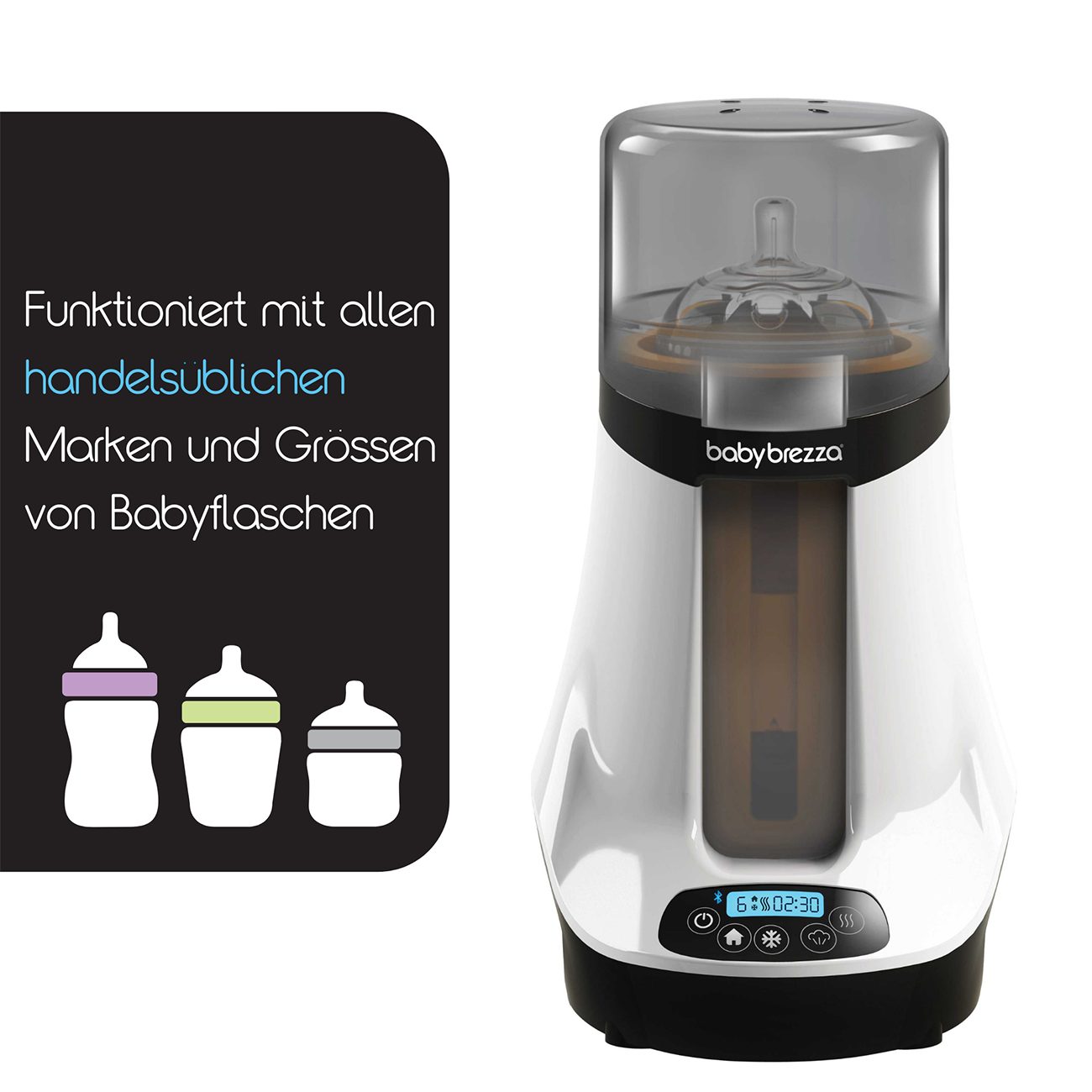 Baby Brezza Babyflaschenwärmer, Safe + Smart Bottle Warmer, Flaschen- und Babykostwärmer