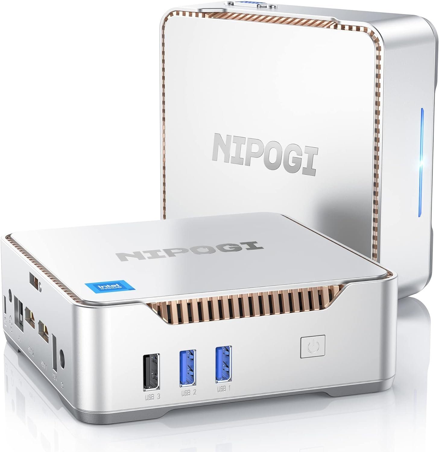 NiPoGi Mini-PC (Intel Celeron, ‎Intel UHD Graphics 4K UHD Triple Display, 16 GB RAM, 512 GB HDD, 12th Gen Intel Alder Lake-N95 Mini PC with 4K UHD Windows 11 Pro)