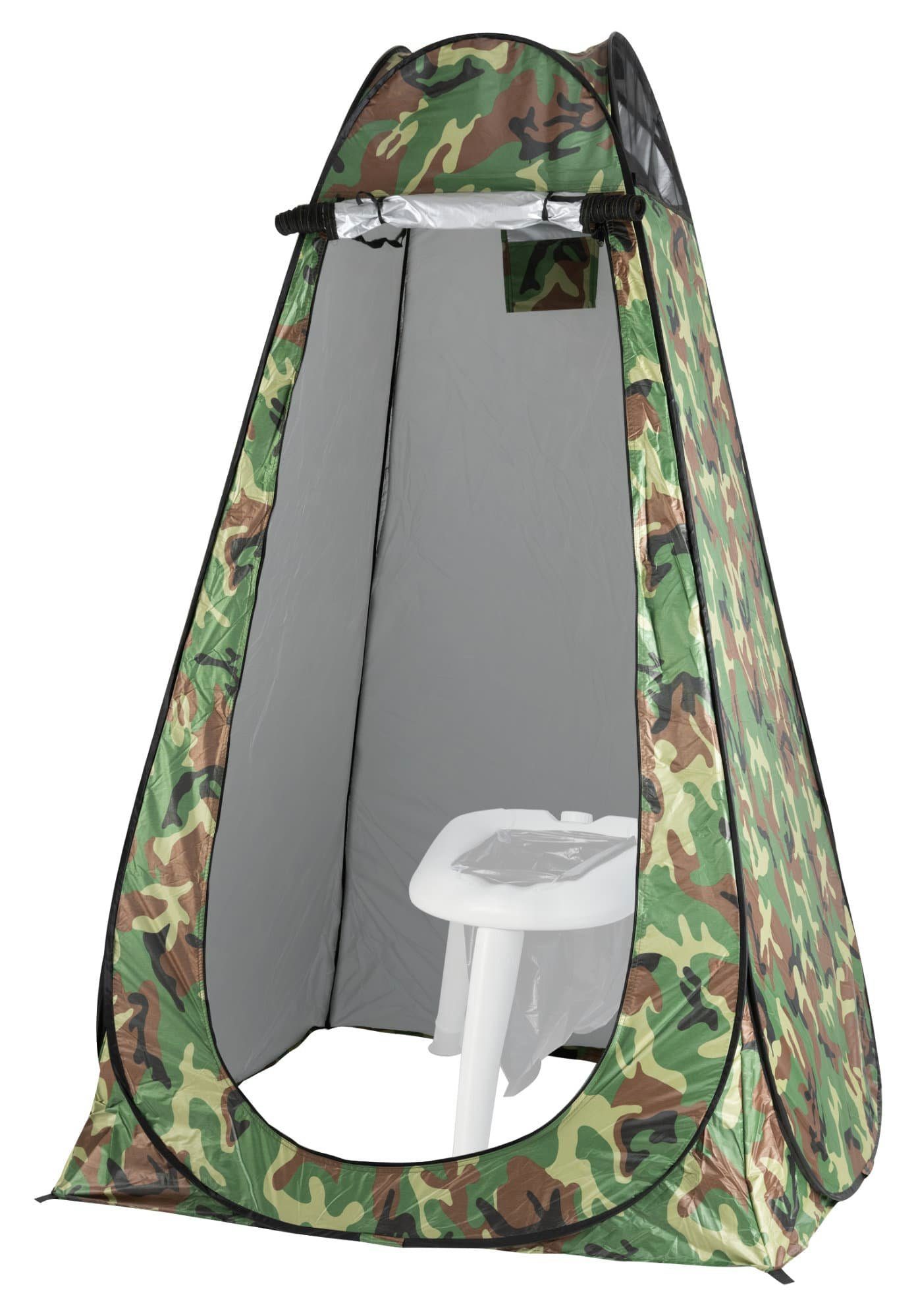 Stagecaptain Campingtoilette Quixie Toilet - Festival- und Reisetoilette, (Quixie Privacy Set, 2-St., inkl. Sichtschutz-Zelt & 10 Auffangbeutel), für Kinder und Erwachsene - Mit Handwaschsprayer
