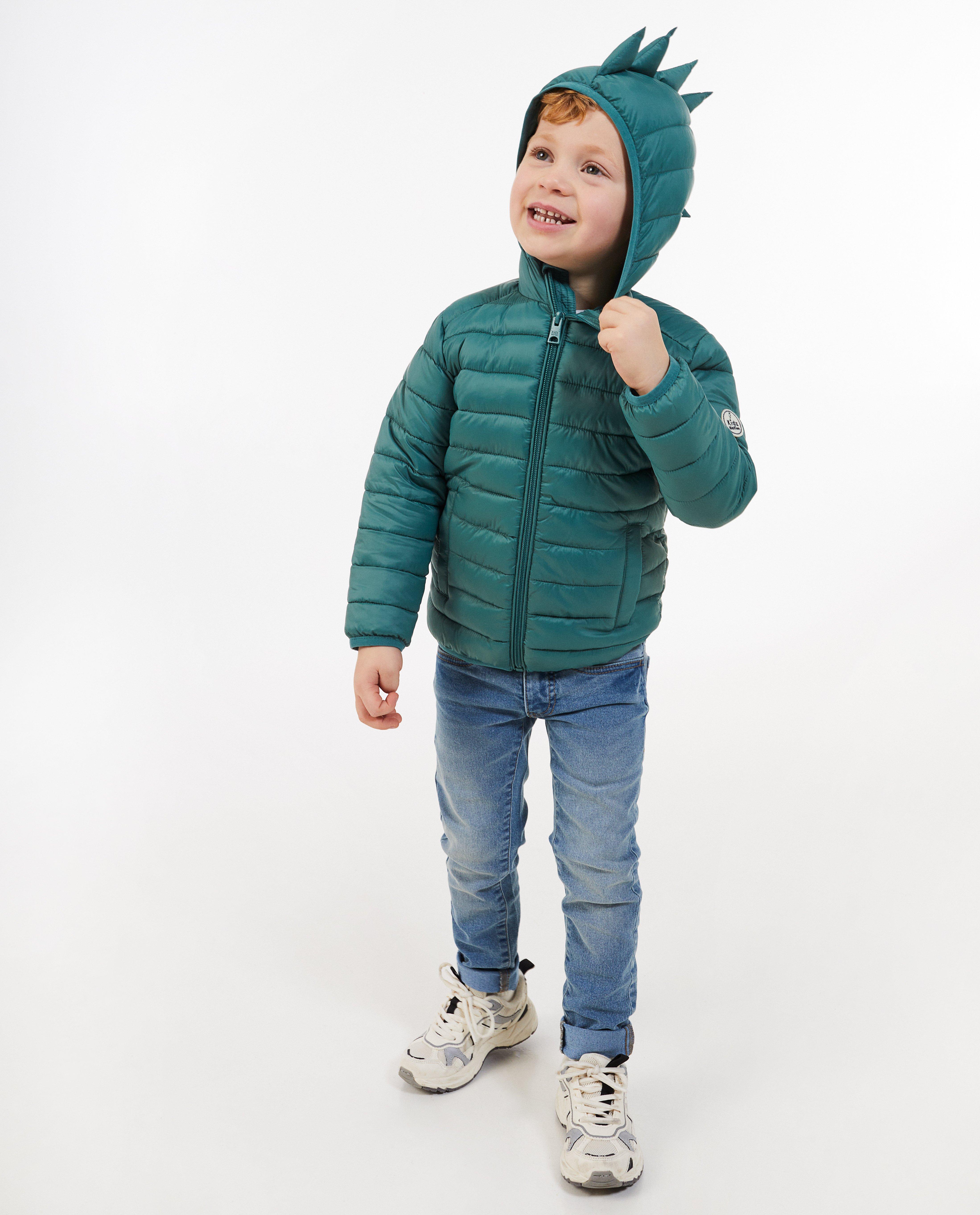 Kidz Nation zöld steppelt kabát khaki