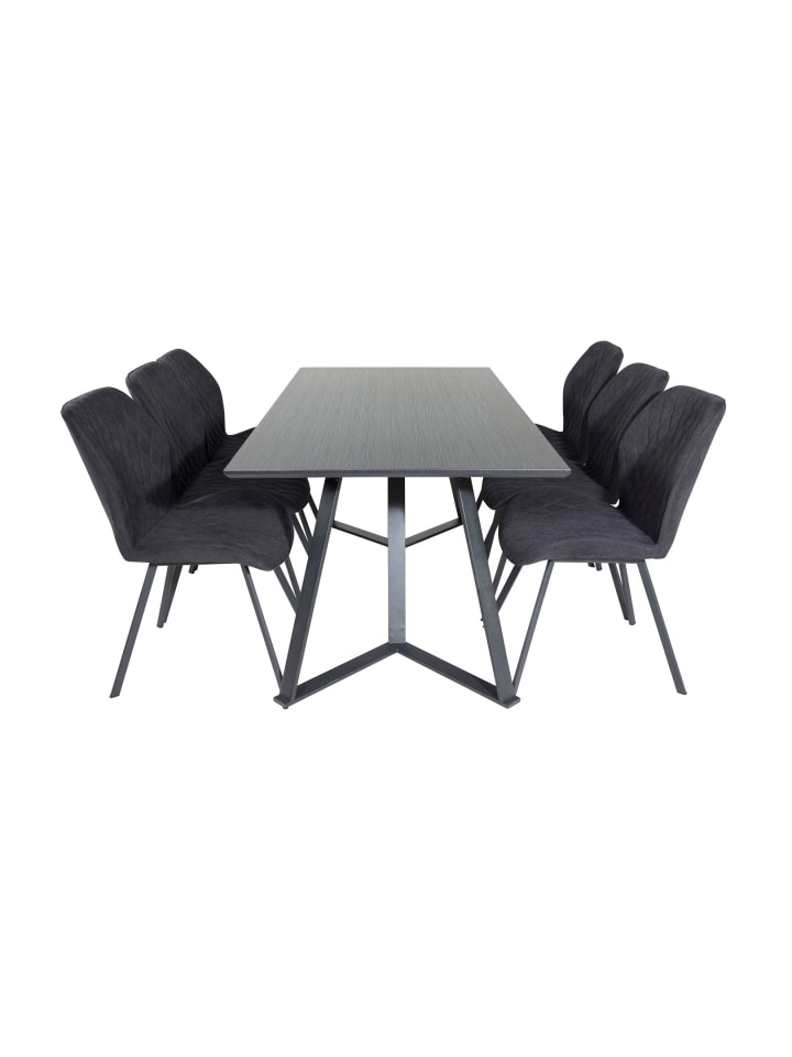 ebuy24 Essgruppe Marina 34 (7-teilig) Schwarz 90 x 180 cm günstig kaufen onesize